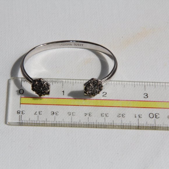 Kendra Scott Arden Druzy Cuff Bracelet. Gorgeous Hexagon Platinum - Picture 8 of 8